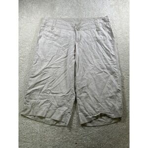 Old Navy Linen Shorts‎ Womens 18 Beige Just Below Waist Plus Lightweight Summer